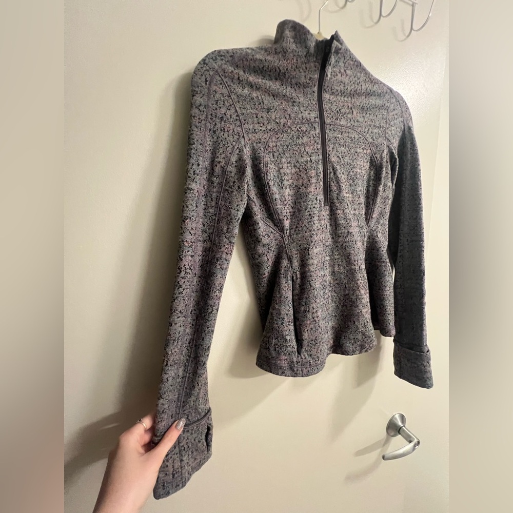 lululemon athletica | Women’s Multi-Color Heathered Gray Zip-Up Long Sleeve - Picture 9 of 15